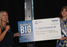 Brother UK present a cheque for over £20,000 to Cancer Research